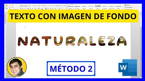 Cómo Rellenar Un Texto Con ImÁgenes En Word Youtube
