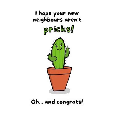 i hope your new neighbours a5 greeting card print ready