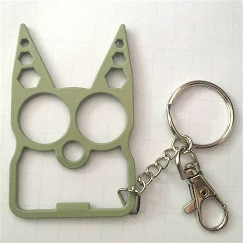 A self defense keychain is a good alternative, so is a self defense ring. cat self-defense key ring holder anti-wolf wrench ...