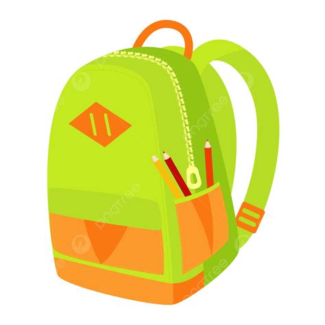 Students Backpack Clipart Vector Student Schoolbag Education Training