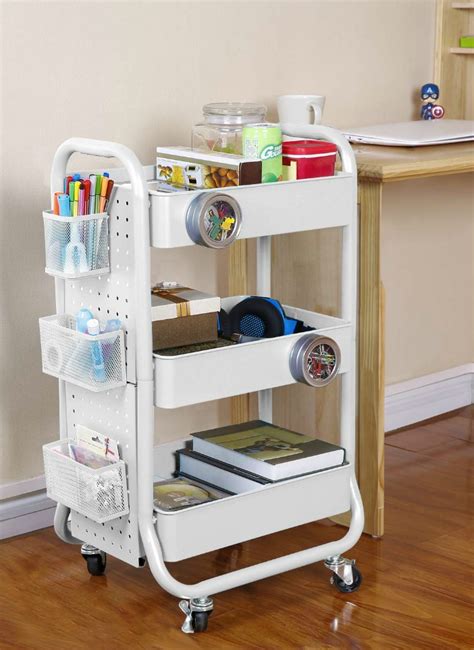 With three sturdy shelves to hold heavier items, there are also. 20 stylish rolling carts that add extra storage to any ...