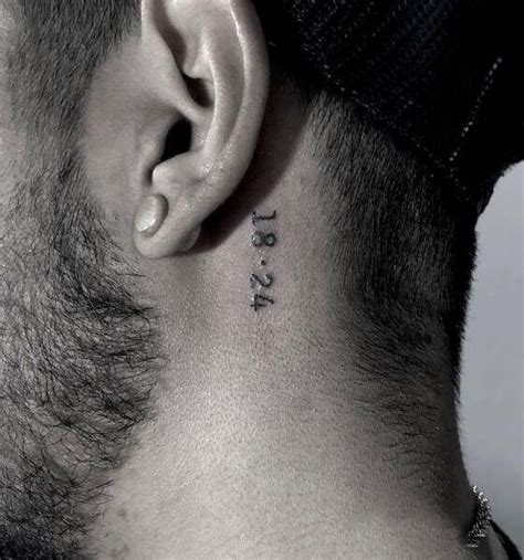 Initials Behind Ear Tattoo Men Tattoo Ideas For Men 50 Cute Small