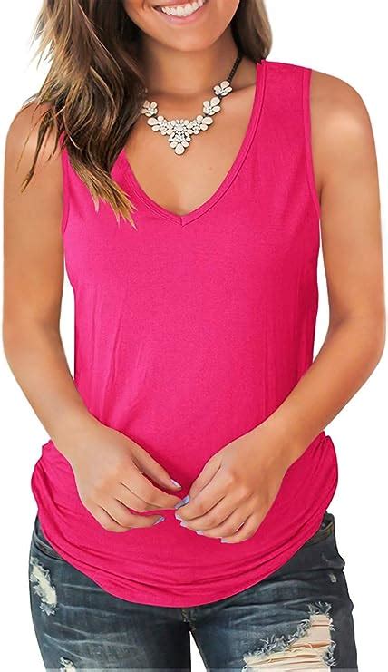Jescakoo V Neck Tank Tops For Women Casual Sleeveless Shirts Loose Fit Summer At Amazon Womens