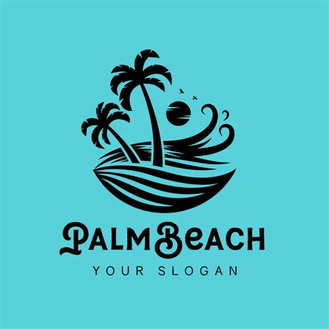 Palm Beach Logo And Business Card Template The Design Love