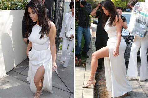 Kim Kardashian Flaunts Every Inch Of Thigh In Slashed Gown After