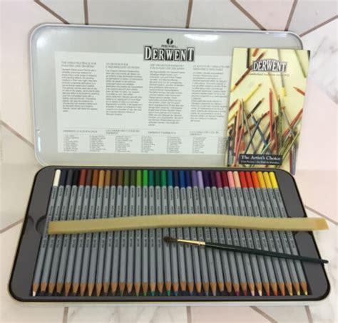 Rexel Derwent Watercolour Pencils X Coloured Pencil Boxed Set In Tin Unused EBay