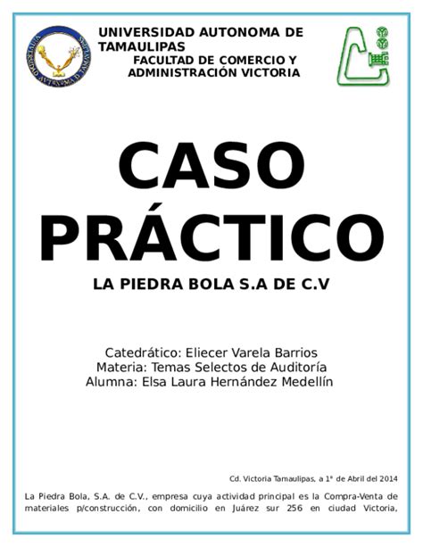 Doc Caso Practicoelsa Auditoria De Estados Financieros Eduardo