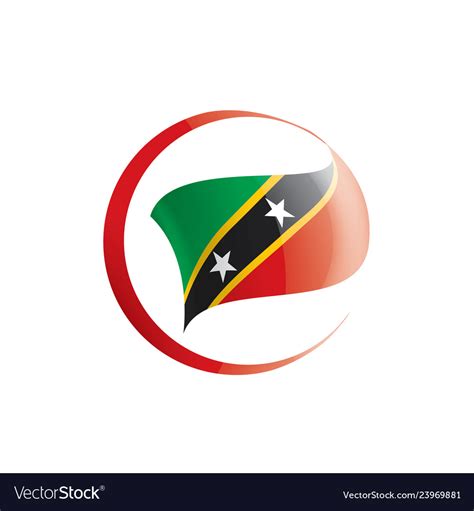 Saint Kitts And Nevis Flag Royalty Free Vector Image