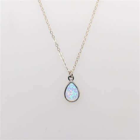 Opal Necklace Dainty Necklace Gifts For Her Opal Jewelry Etsy