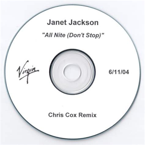 Janet Jackson All Nite Dont Stop 2004 Cdr Discogs