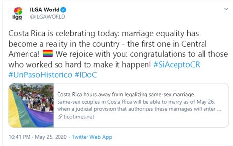 Costa Rica Legalizes Same Sex Marriage