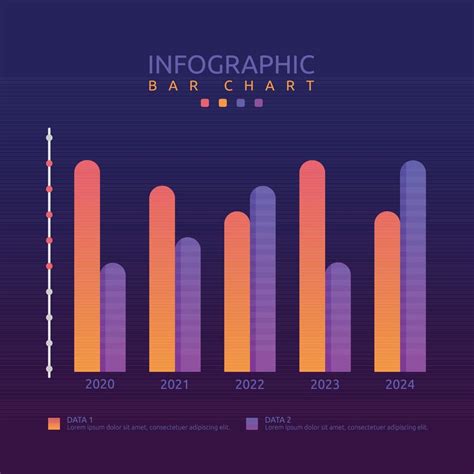 Multiple Bar Graph Chart Statistic Data Infographic Template 9304109