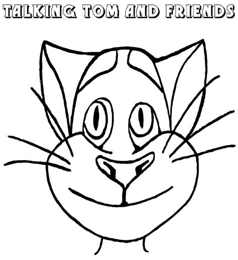 Talking Tom Face Coloring Page Download Print Or Color Online For Free