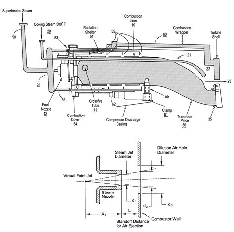 Patent US6370862 Steam Injection Nozzle Design Of Gas Turbine