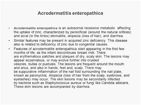 Acrodermatitis Enteropathica Archives Pt Master Guide