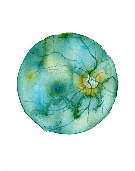 Retina Watercolor Print Abstract Eye Art Eye Anatomy Etsy Eye
