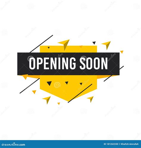 Opening Soon Labels Banners Template Vector Sign Illustration Isolated