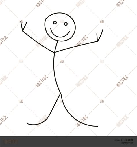 Happy Stick Figure Vector And Photo Free Trial Bigstock