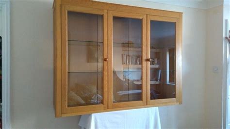 Wall Mounted Oak Display Cabinet In Hythe Hampshire Gumtree