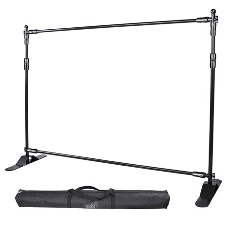 8 Telescopic Step And Repeat Banner Backdrop Stand Adjustable Photo