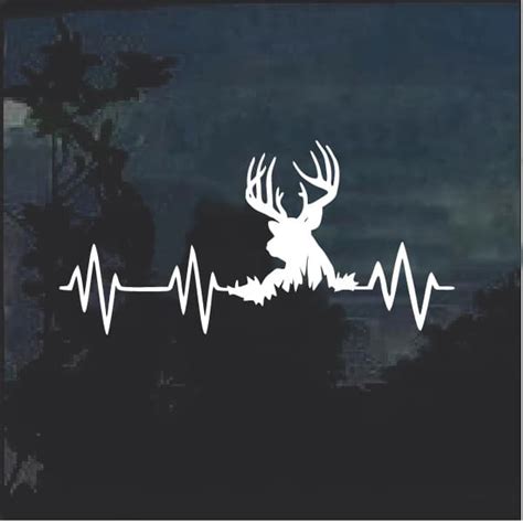 Elk Deer Heartbeat Buck Hunting Window Decal Sticker Custom Made In
