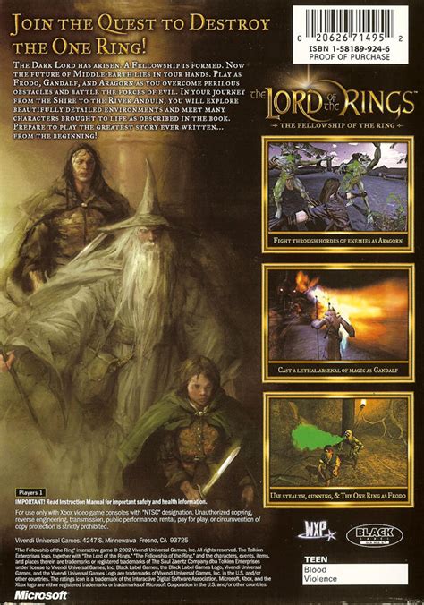 The future of civilization rests in the fate of the one ring, which has been lost for centuries. The Lord of the Rings: The Fellowship of the Ring (2002 ...