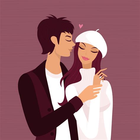 Engaged Couple In Love Illustration 240290 Vector Art at Vecteezy