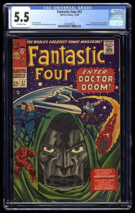Fantastic Four 57 Cgc Fn 55 Off White Doctor Doom Silver Surfer