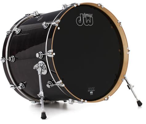 Dw Performance Series Bass Drum 18 X 22 Inch Ebony Stain Lacquer Sweetwater