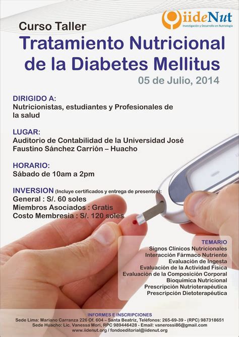 Iidenut Noticias Curso Taller Tratamiento Nutricional De La Diabetes