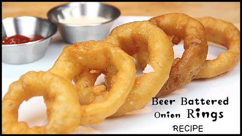 Beer Battered Onion Rings Recipe Youtube