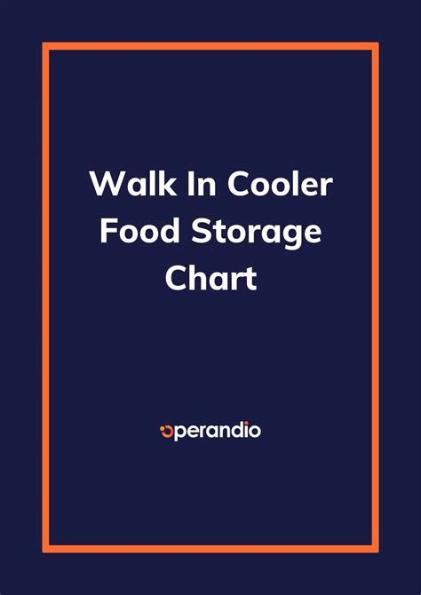 Walk In Cooler Food Storage Chart A Comprehensive Guide