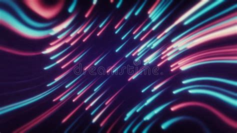 Abstract Motion Neon Background Bright Colorful Glowing Streaming