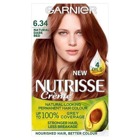 Garnier Nutrisse Permanent Hair Dye Dark Natural Red 634 Superdrug Permanent Hair Dye How
