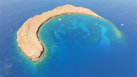 Drone Picture Of Molokini Crater Taken In August 2020 Rmaui