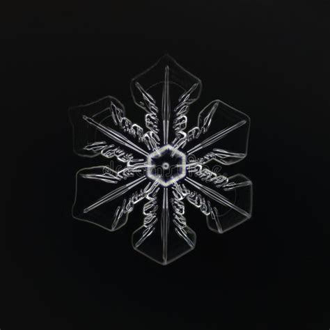Extreme Closeup Of Natural Snowflake Stock Image Image Of Frozen