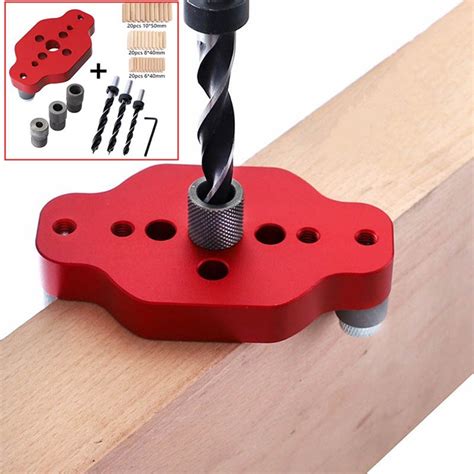 Mm Self Centering Drill Guide Kit Vertical Pocket Hole Jig Woodworking Drilling Locator