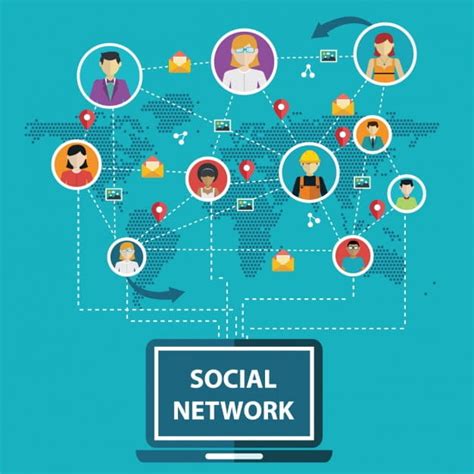Social Networking Connections Eps Vector Uidownload