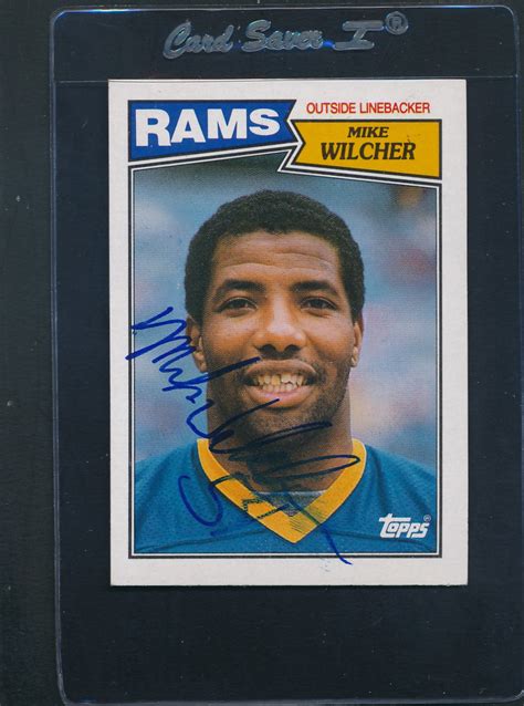 1987 Topps 156 Mike Wilcher Rams Signed Auto E2508 Ebay