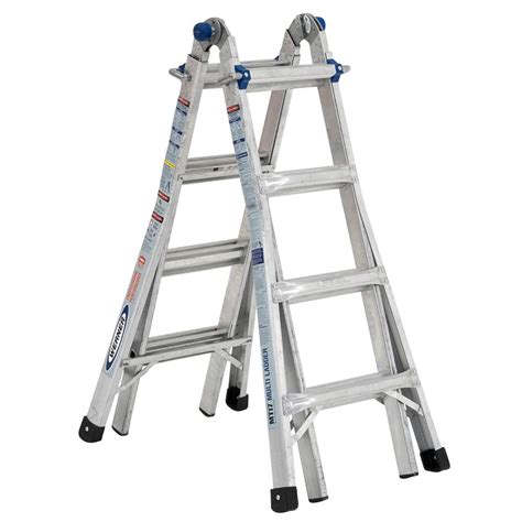 Werner 5 In 1 Telescoping 18 Ft Reach Aluminum Multi Position Ladder