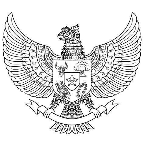 Unduh 90 Gambar Garuda Untuk Diwarnai HD Terbaru - Gambar