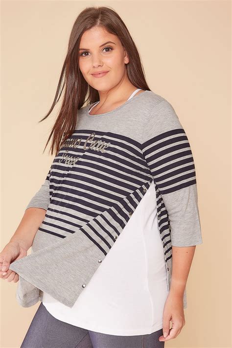 Bump It Up Maternity Grey And Navy Stripe Dreams Come True