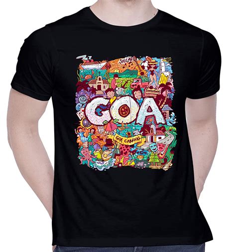 Buy Creativit Graphic Printed T Shirt For Unisex Goa Doodle Tshirt