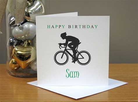 Personalised Cycling Cycle Birthday Card For Him Sport Etsy