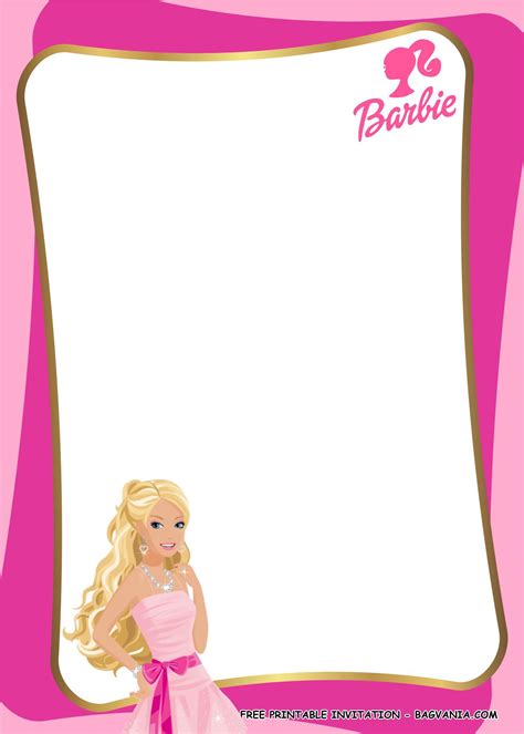 Free Printable Pink Barbie Birthday Party Kits Template | Barbie