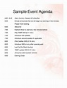 Sample Event Agenda | Templates at allbusinesstemplates.com