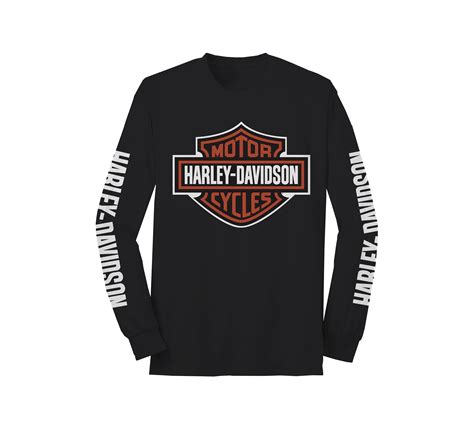 Men S Bar Shield Long Sleeve Graphic Tee Harley Davidson Usa