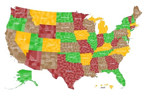 Usa Map Counties Printable Map Of Usa