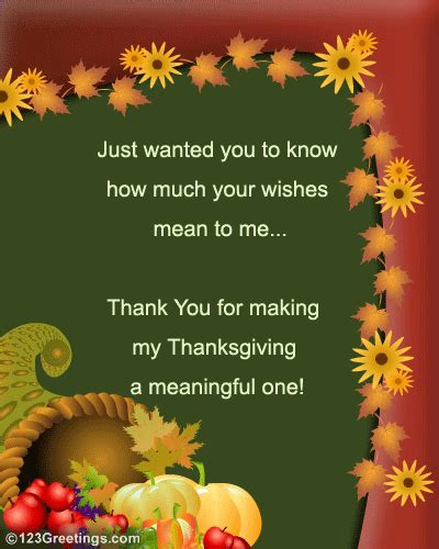 Thanksgiving Thank You Wishes Free Thank You Ecards Greeting Cards