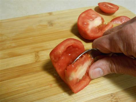 Seeding Fresh Tomatoes Seeding A Tomato Actually Means Removing The
